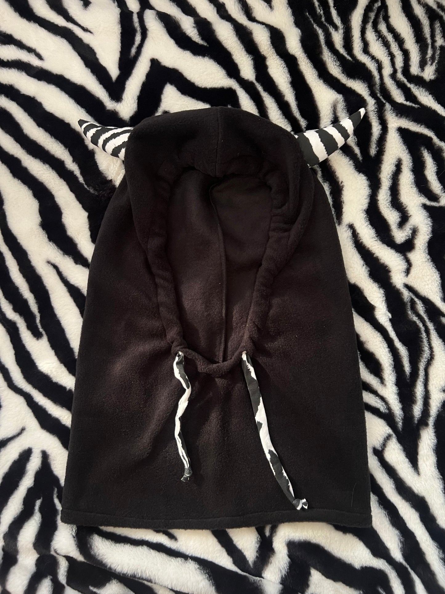 zebra monster hood
