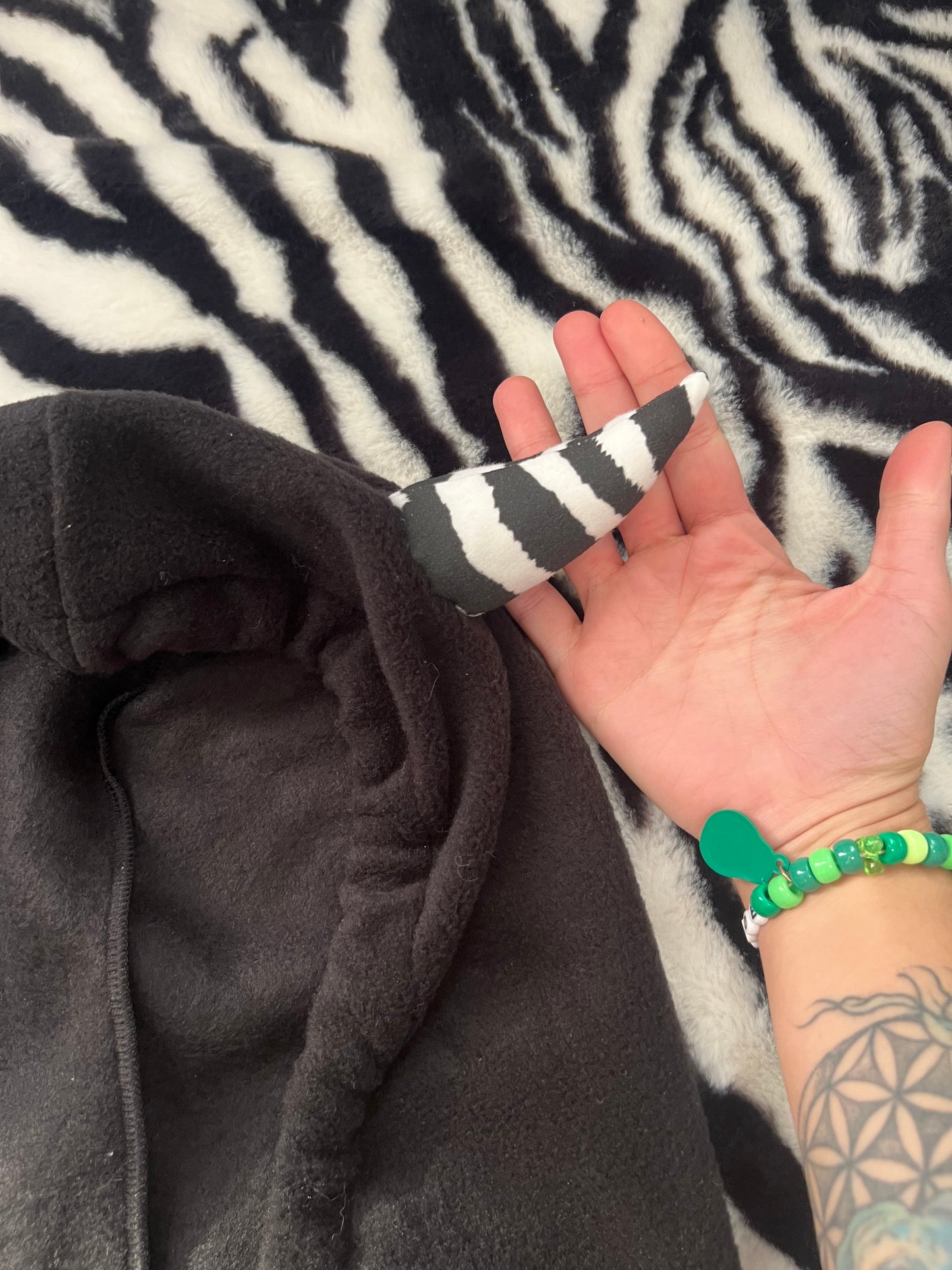 zebra monster hood