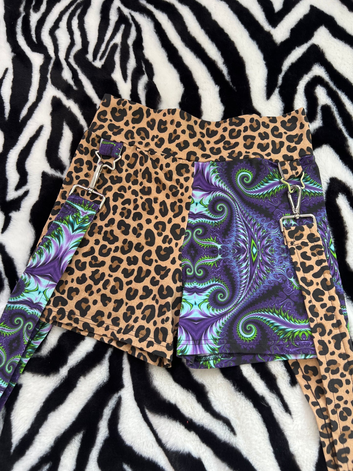 small leopard witching hour suspender shorts