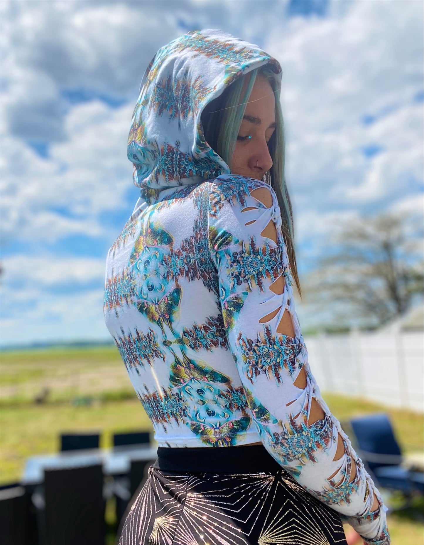 goddess hooded long sleeve