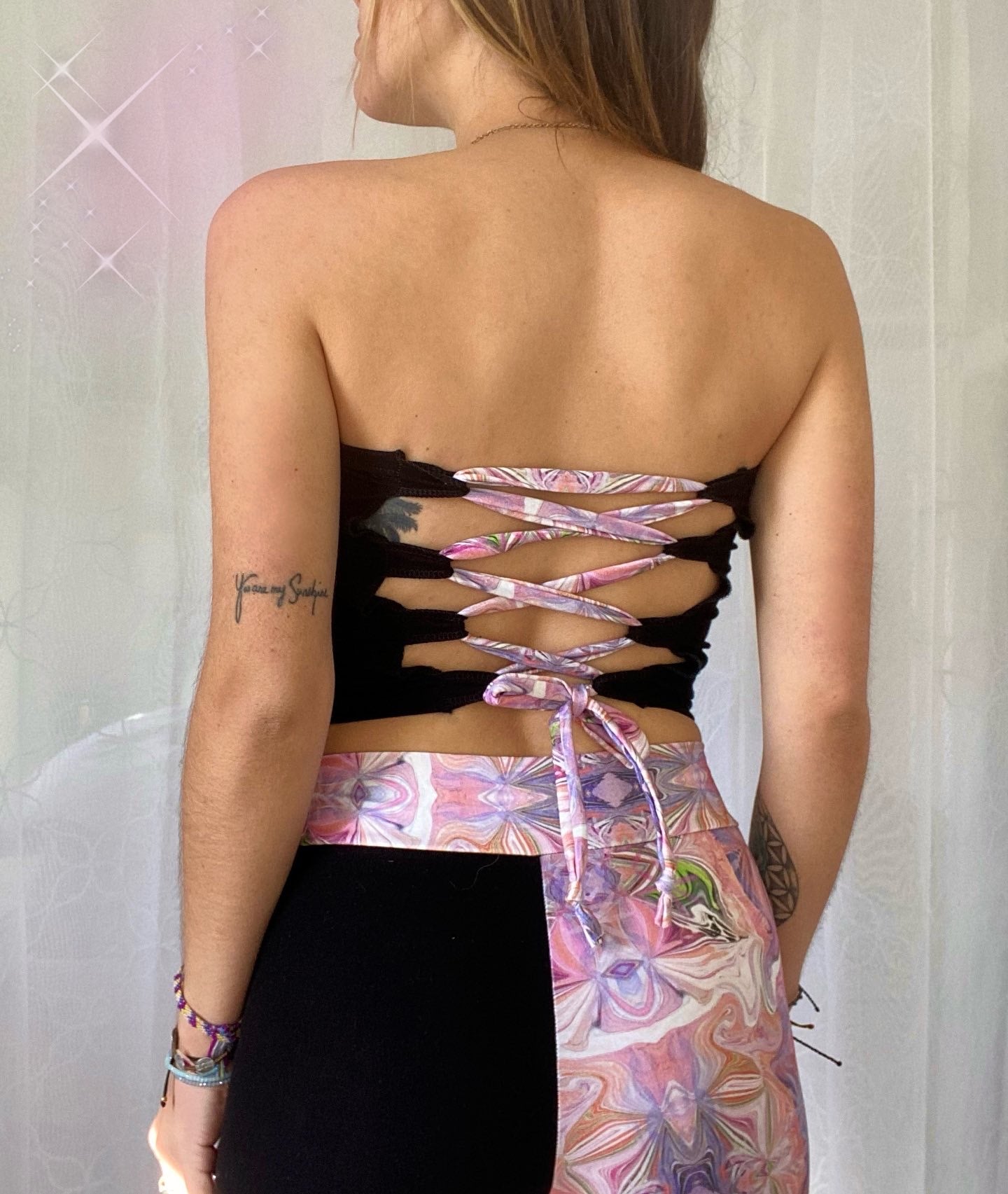 tie back tube top