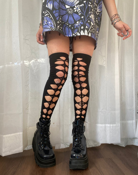 braided thigh highs