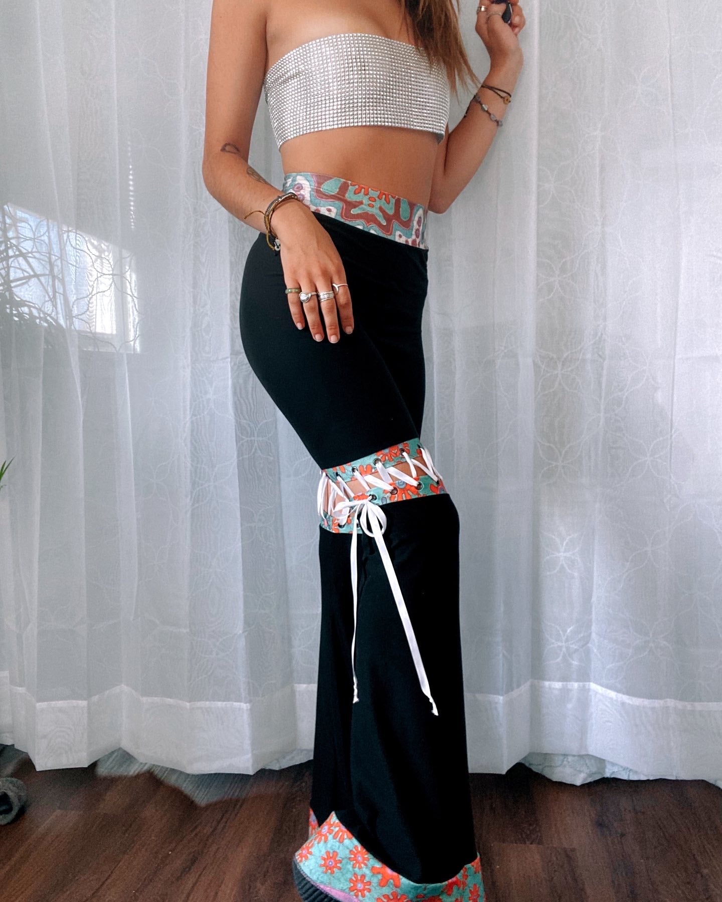 lace up flares