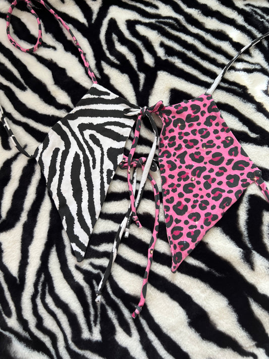 large zebra cheetah cera top