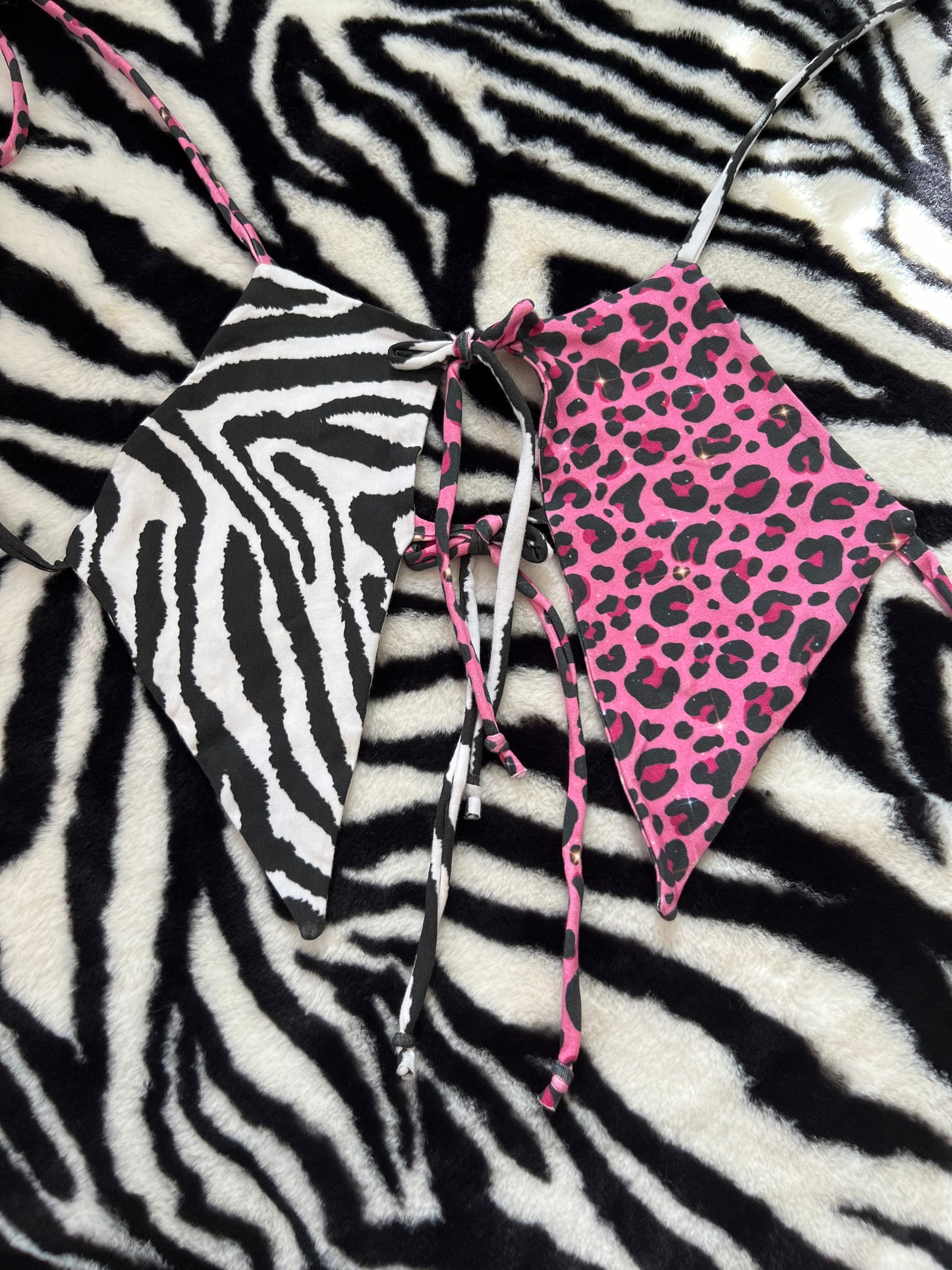 large zebra cheetah cera top