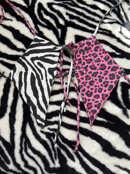 large zebra cheetah cera top