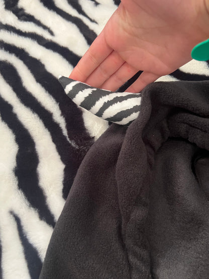 zebra monster hood