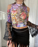 BRAIDED cold shoulder top
