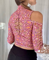 BRAIDED cold shoulder top